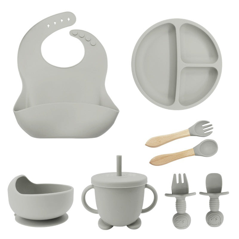 Food Grade Silicone Baby Bib Crate Tableware