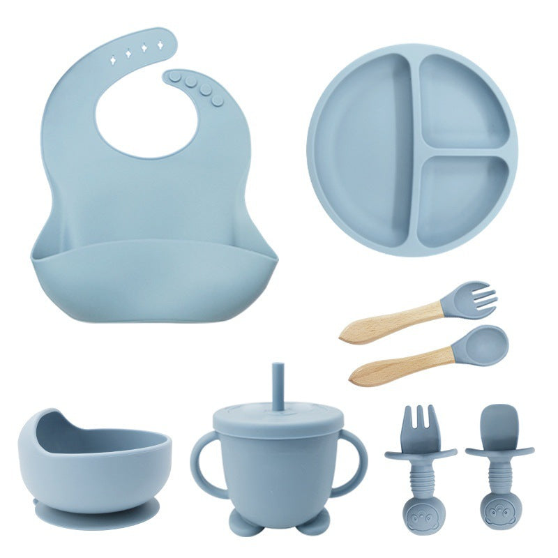 Food Grade Silicone Baby Bib Crate Tableware