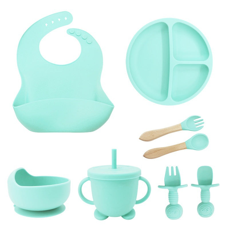 Food Grade Silicone Baby Bib Crate Tableware