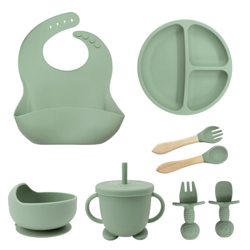 Food Grade Silicone Baby Bib Crate Tableware