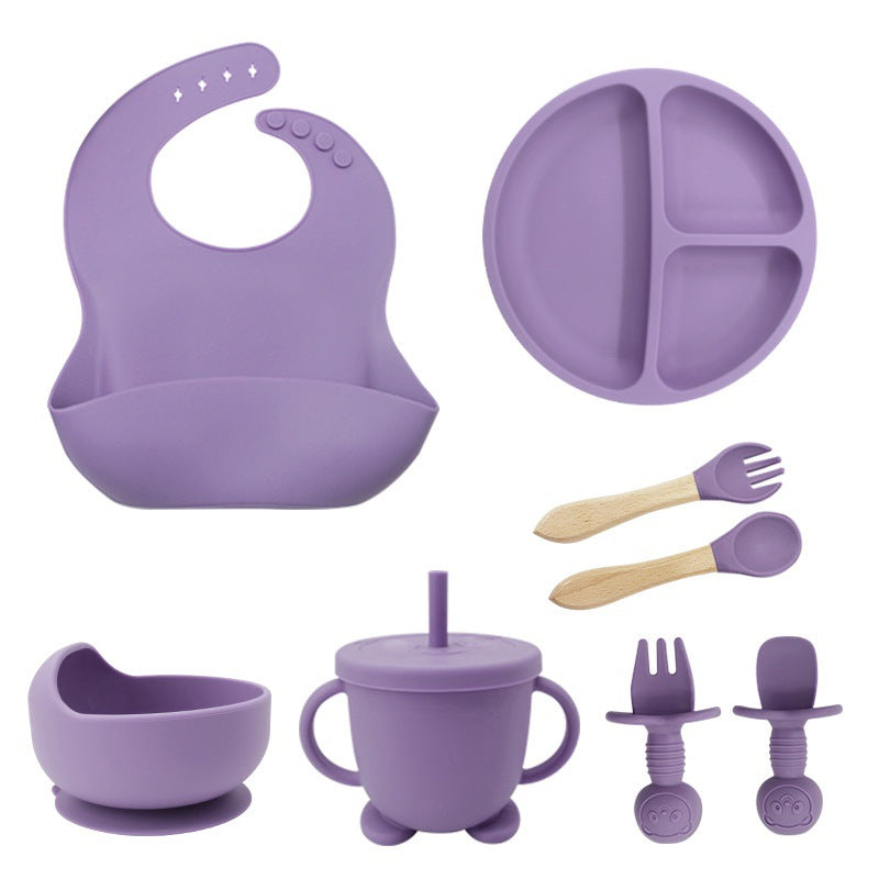 Food Grade Silicone Baby Bib Crate Tableware