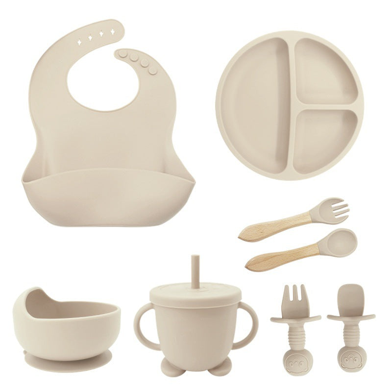 Food Grade Silicone Baby Bib Crate Tableware
