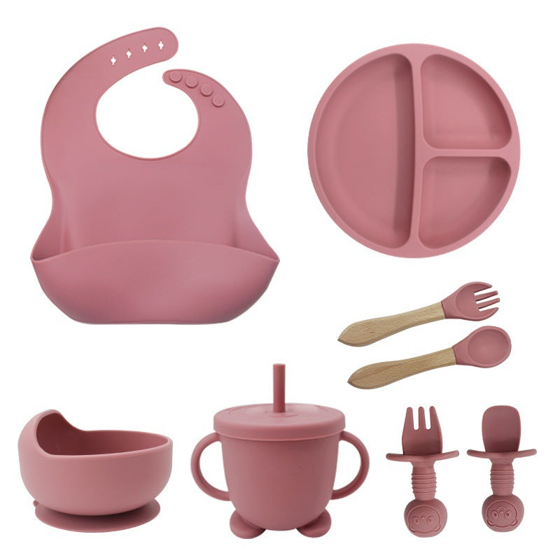 Food Grade Silicone Baby Bib Crate Tableware
